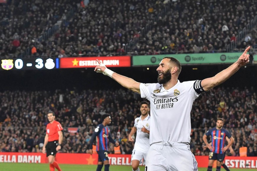 Benzema hits treble as 'complete' Madrid smash Barca to reach Copa final