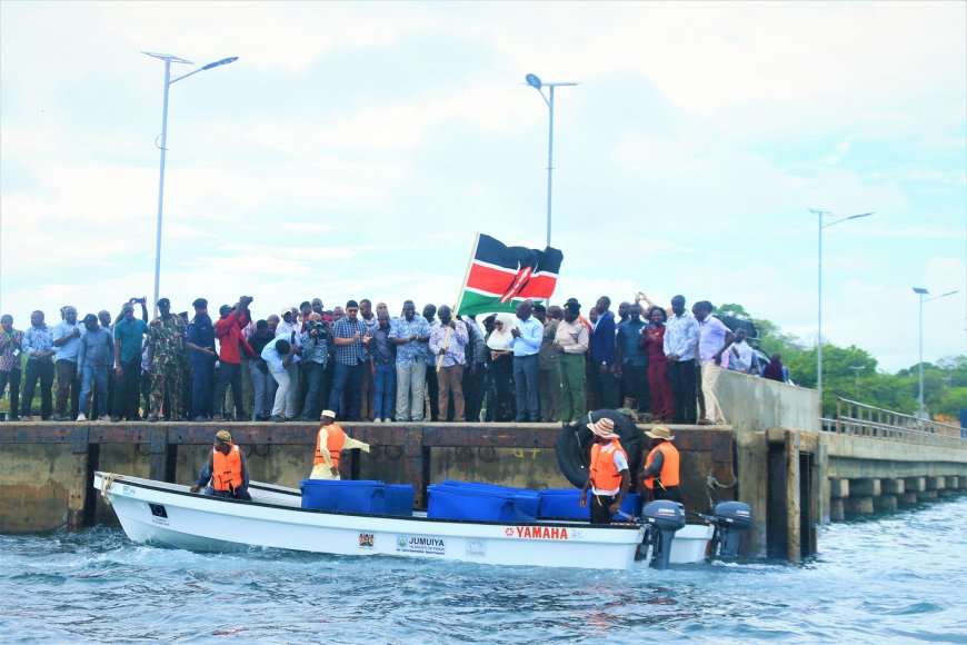 Kwale fisher folk receive new modern fishing boats