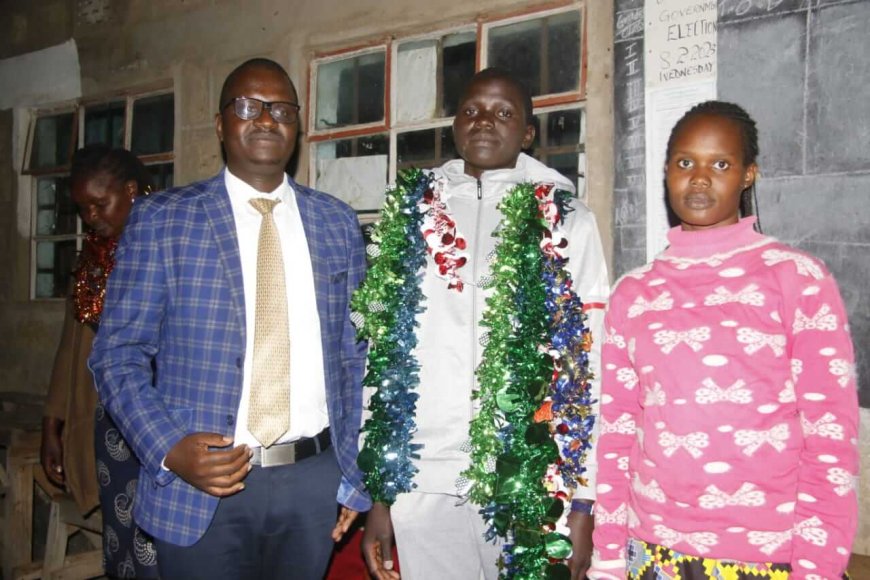 14-year-old Girl Celebrates win during National Primary School Athletics