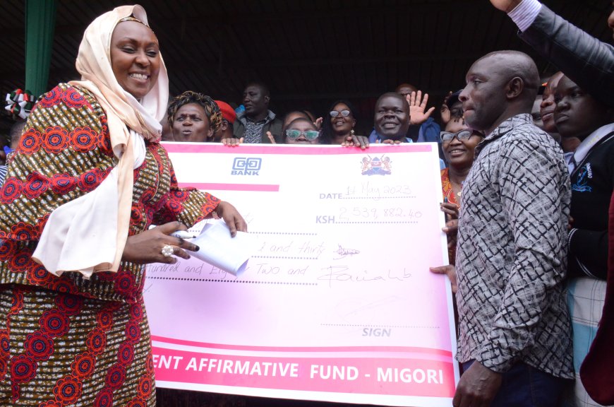 Needy students in Migori County get Sh2.5 million NGAAF Bursary Fund.