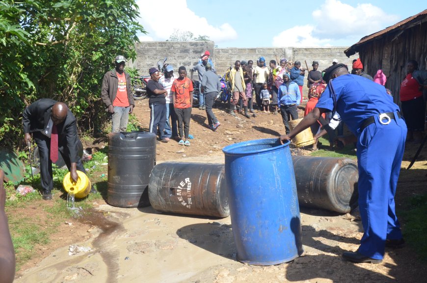 Over 10000 litres of illicit brew destroyed in Nyahururu