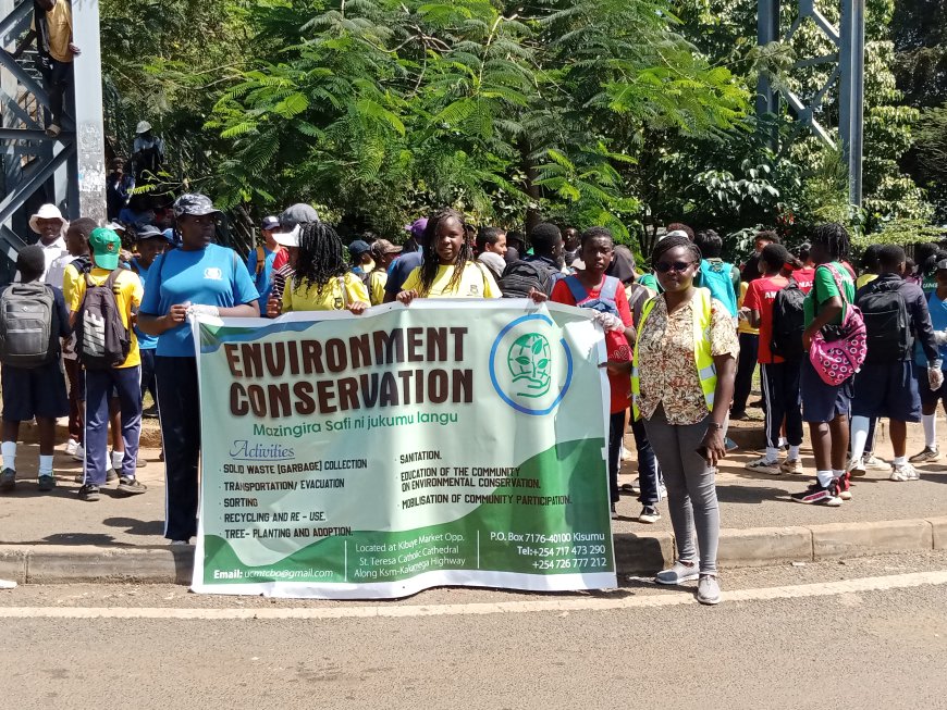 Learners participate in tree planting and clean up drive in Kisumu