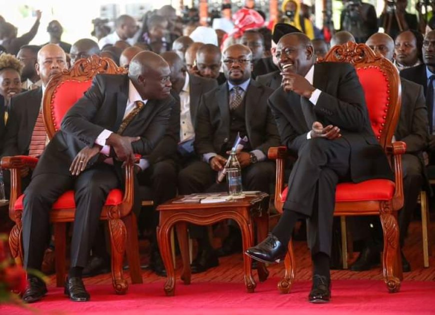 Ruto, Gachagua, Raila 'handshake' at Mukami's funeral service