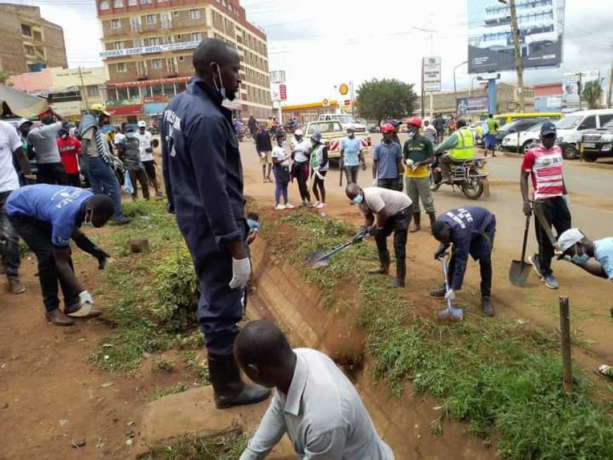 Embu Football clubs conduct clean-up drive