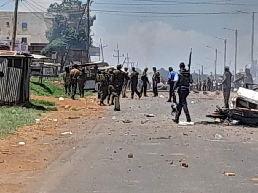 One person shot dead as members of the public, police battle in Nambale