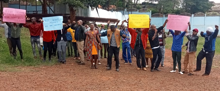 Vocational Trainers in Murang’a protest over delayed salaries