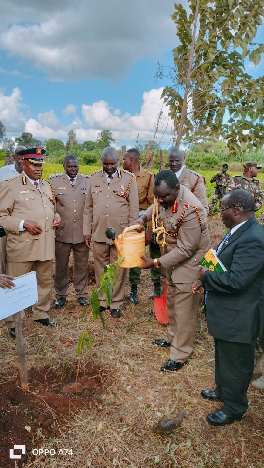 Administration Police join tree planting campaign