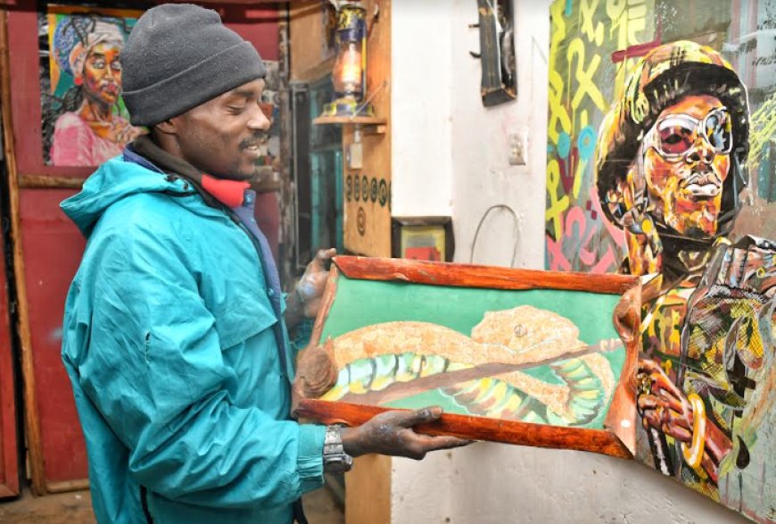 Two youths in Naivasha making a living out of their artistic talent