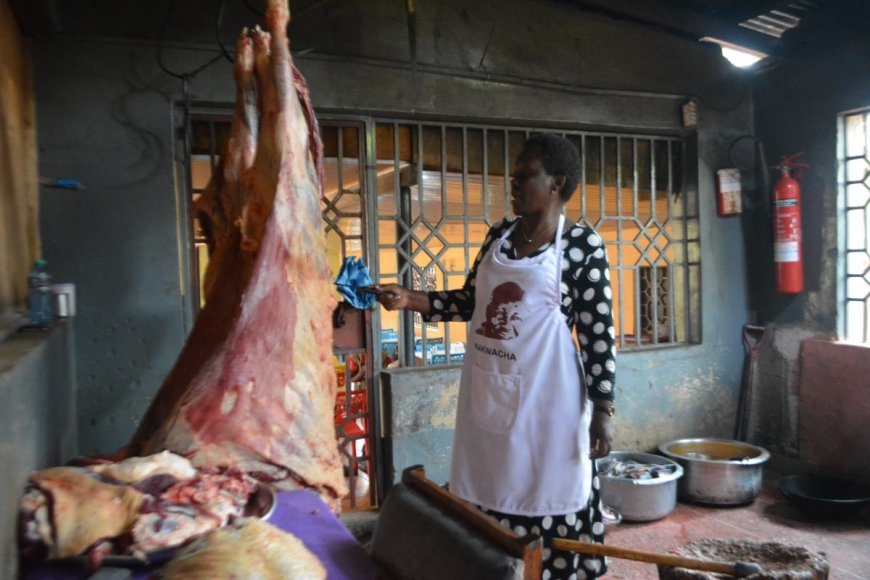 What men can do, women can do even better, a Female butcher proves