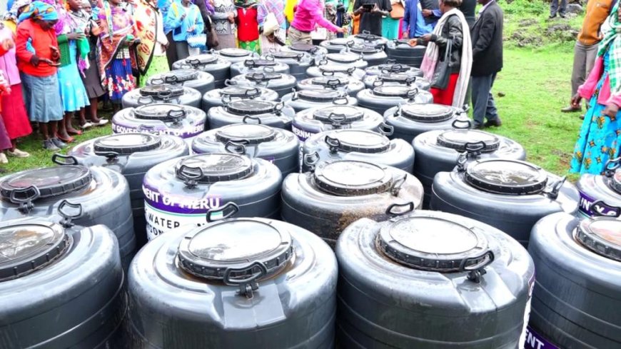 Sigh of relief to Njia ward residents for receiving water tanks