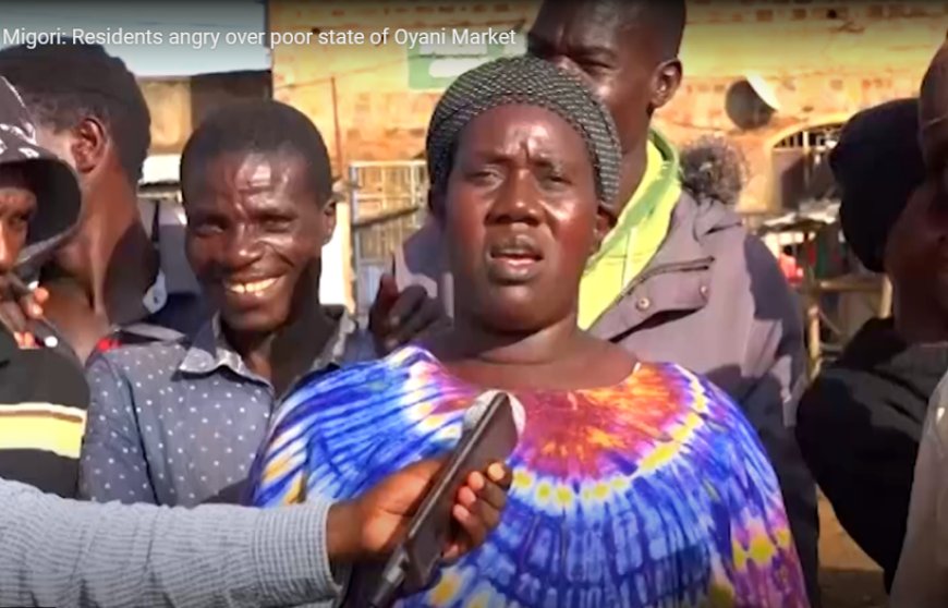 Traders complain over county government’s failure to clean  Oyani market