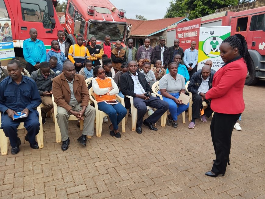 St. John Ambulance Nyeri fire brigade equipped with new skill