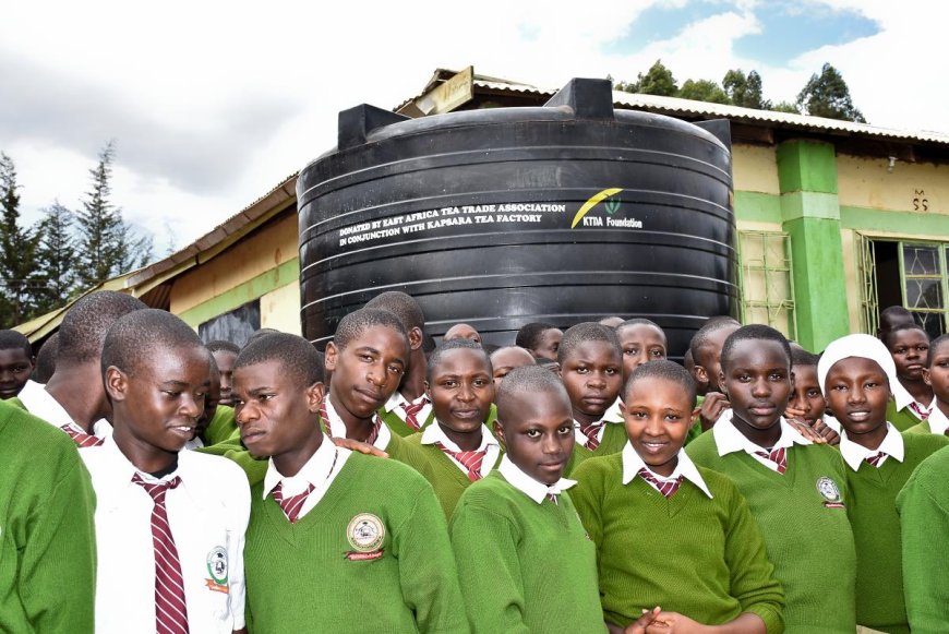 KTDA Foundation donates water tank to Mukulusu Secondary school