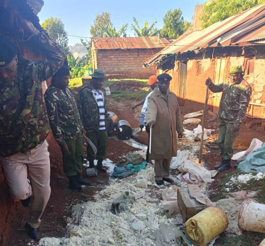 Authorities destroy illicit brew in Kitutu Central