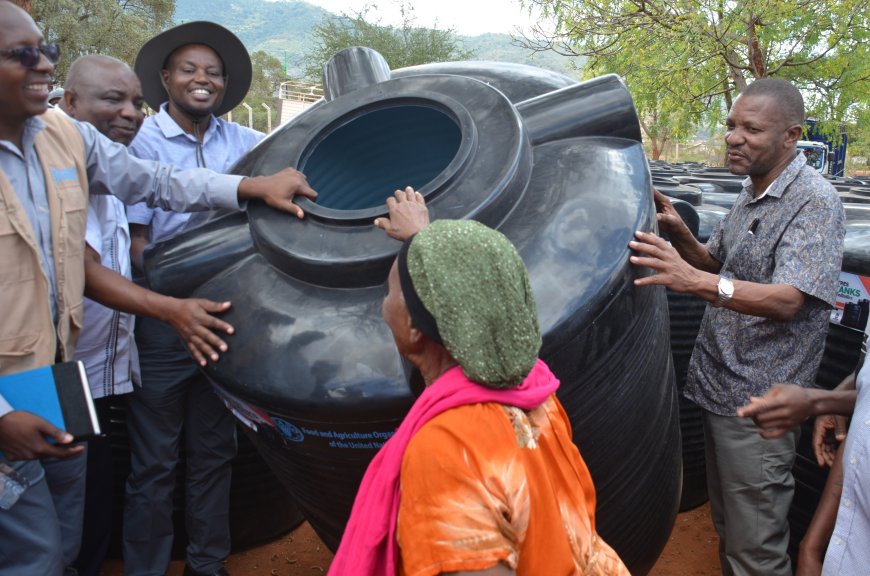 Taita-Taveta farmers benefit from free tanks to boost water-harvesting initiatives