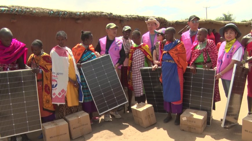 Jubilation as Ewangan Village after getting solar panels from tourists