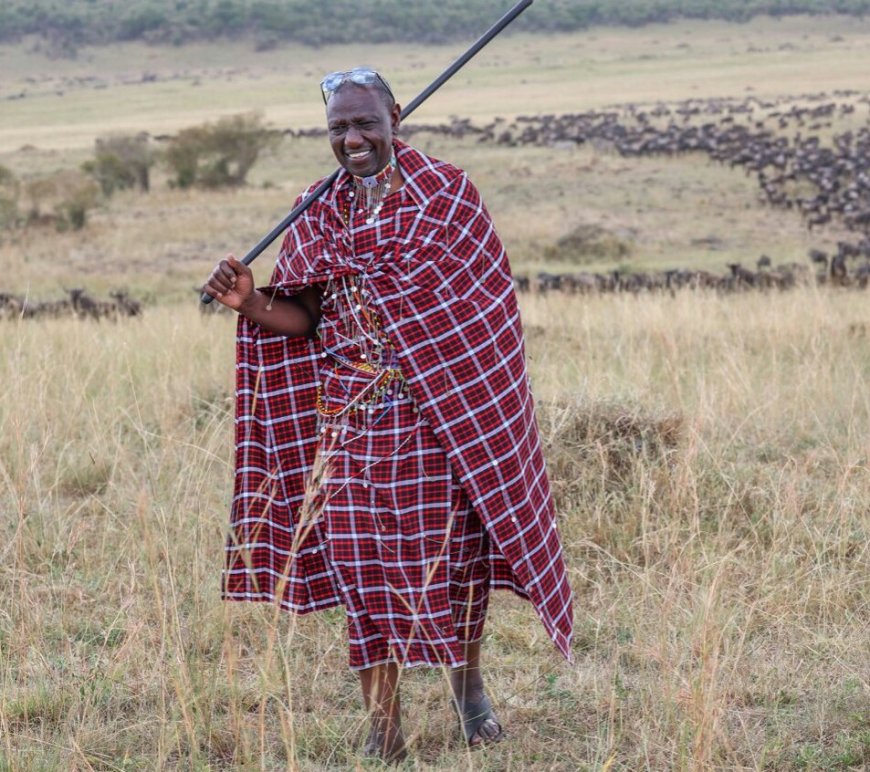 President Ruto trades Kaunda suit for Maasai regalia