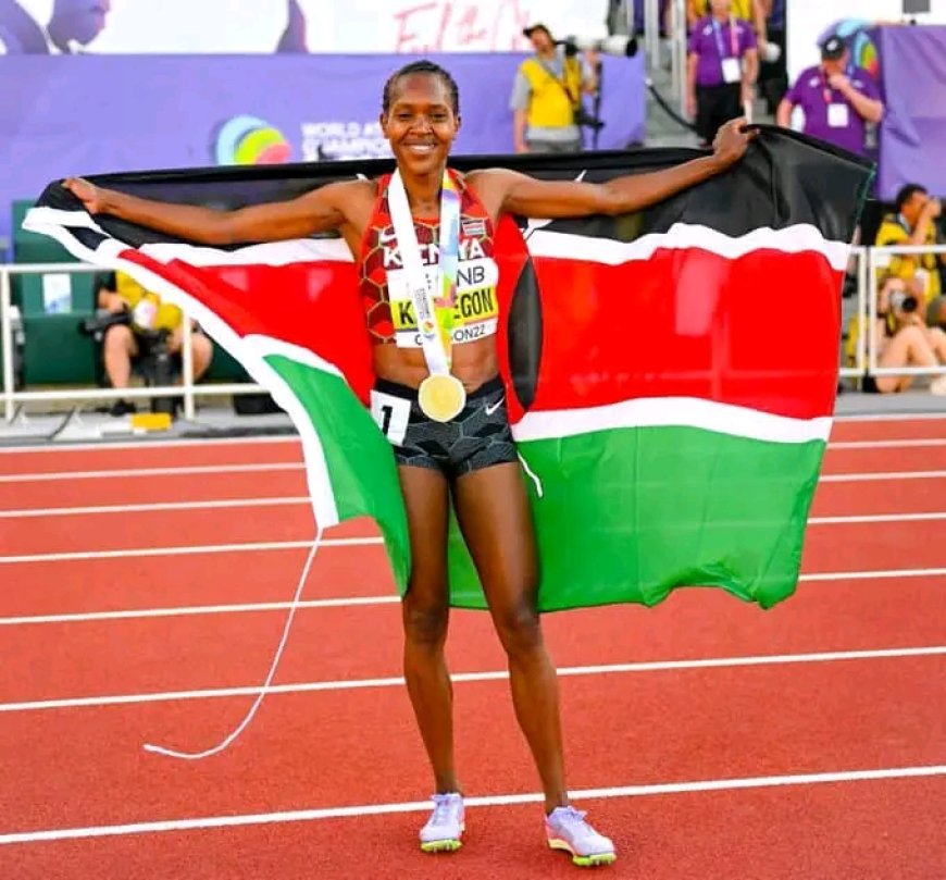 Faith Kipyegon wins the 5000M women's finals to seal a historic double