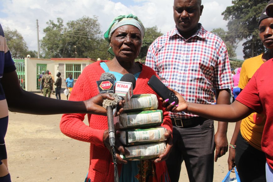 Majengo informal settlement residents get relief food