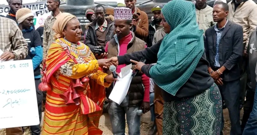 Government distributes tanks to enable residents harvest rain water