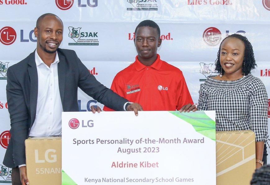 Aldrine Kibet wins Sports Personality of the month award