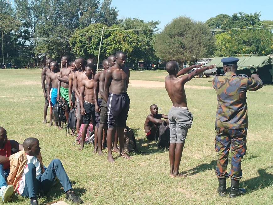 Hundreds Turn-up for KDF recruitment