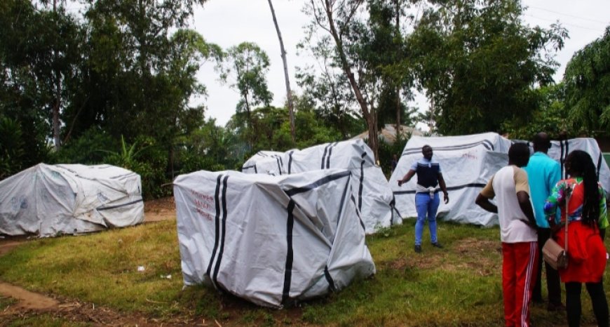 Camps of displaced families in Bunyala sub county.