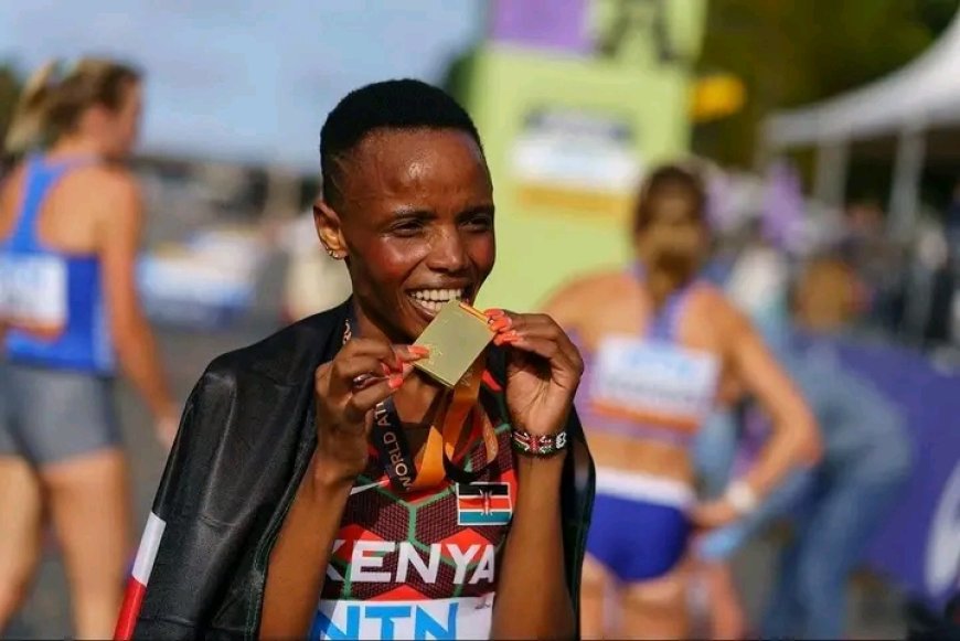 Beatrice Chebet wins the 5K race at the inaugural World Road Running Championships