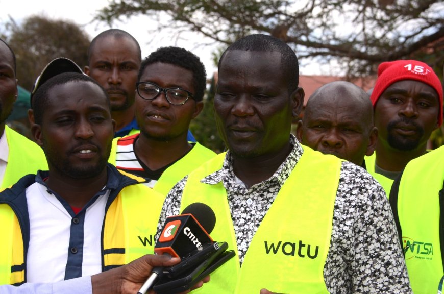 Kajiado Boda Boda Association of Kenya Chairman Alex Gitari