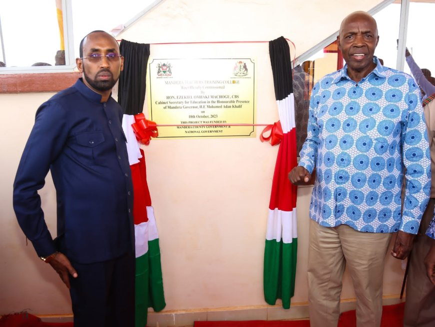 Machogu unveils ambitious educational initiatives in Mandera County