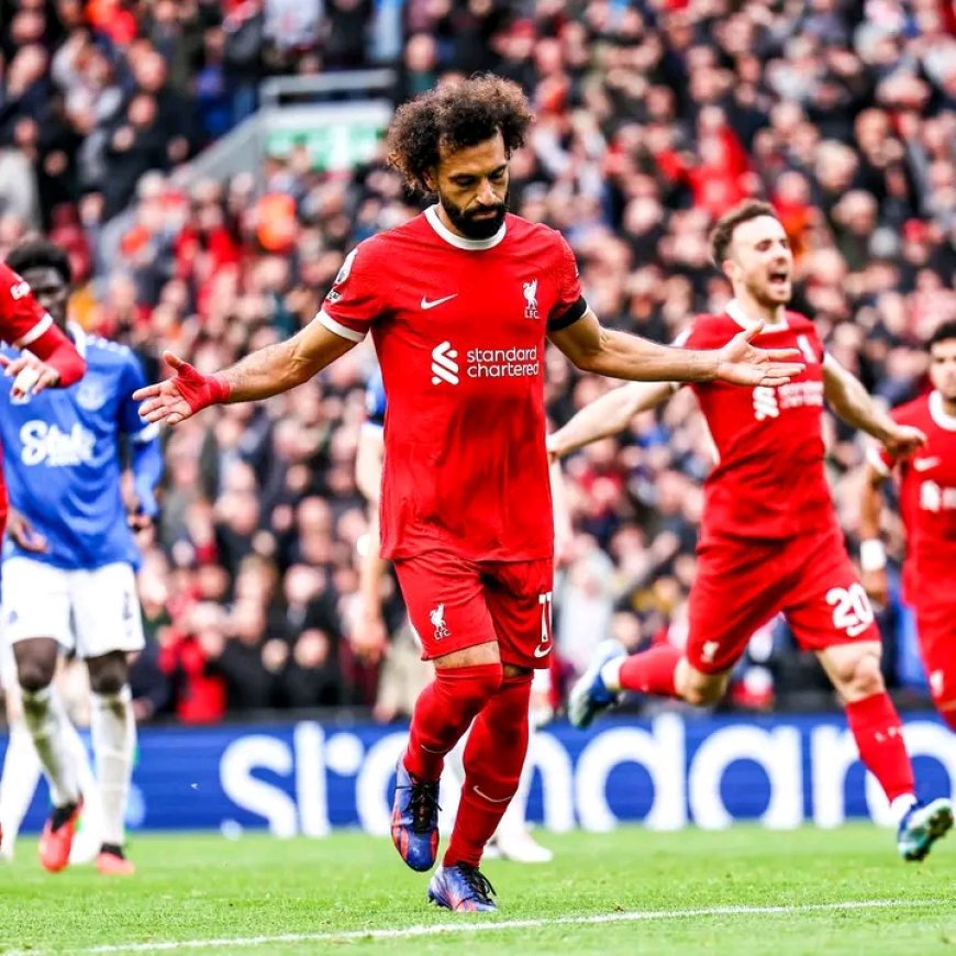 Salah's double fires reds past 10-man Everton in Mercyside Derby