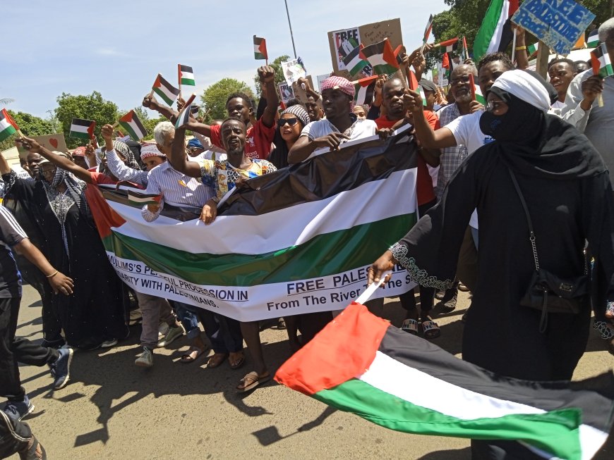 Kisumu Muslims Protest Israel's/Palestine War