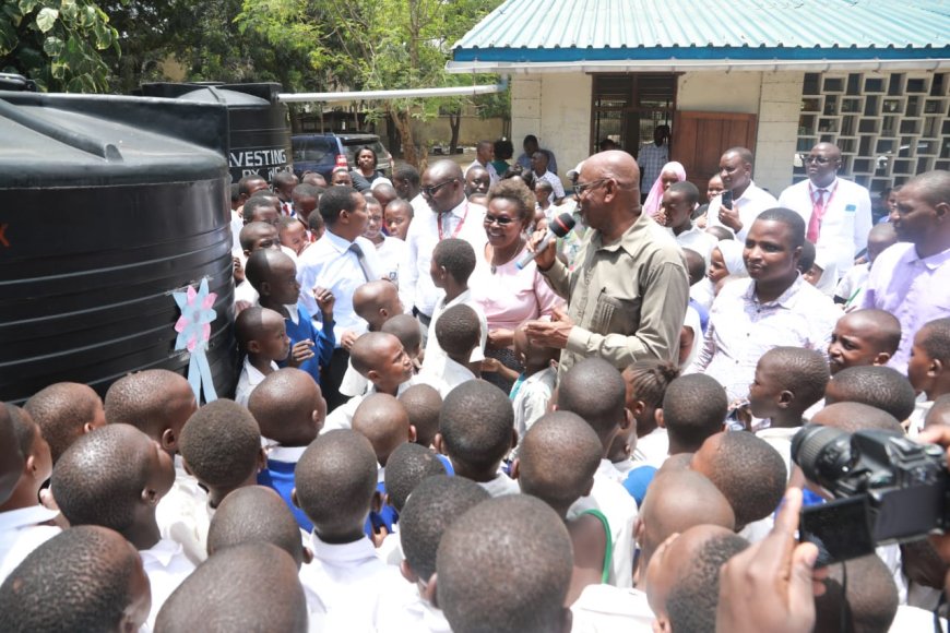 Equity Bank donates desks, lockers, water tanks to Mombasa primary schools