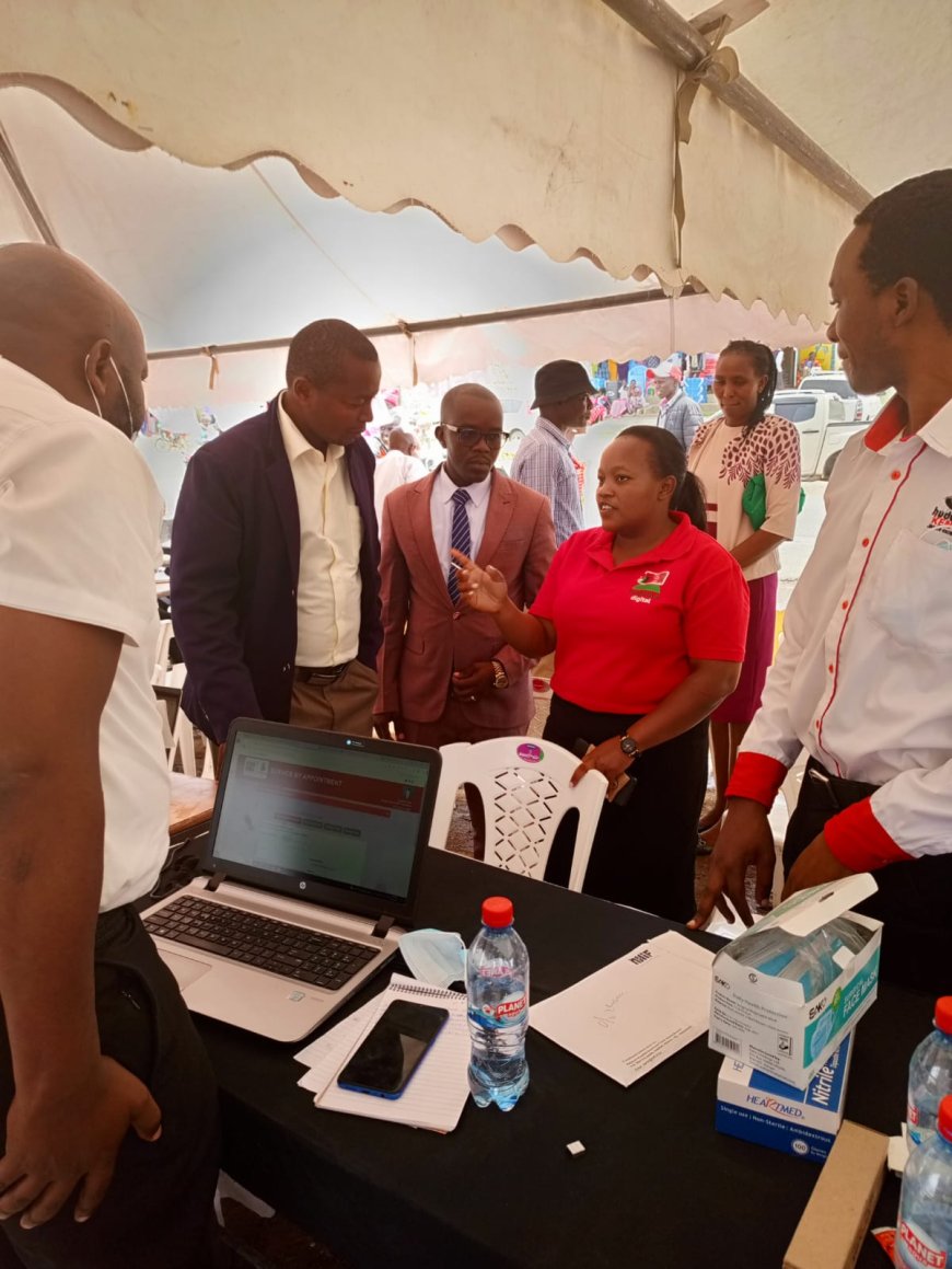 Over 600 people get government services at Huduma Mashinani in Ololulunga town