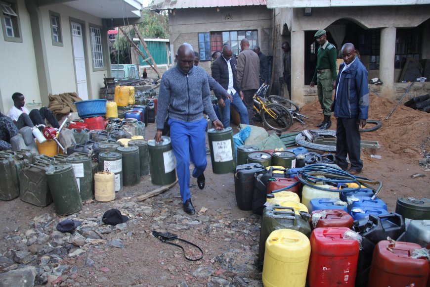 Authorities in Laikipia seize over 8,000 litres of adulterated petroleum products