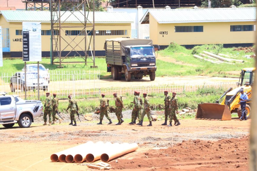 Armed Officers cordon Governor Arati's Office