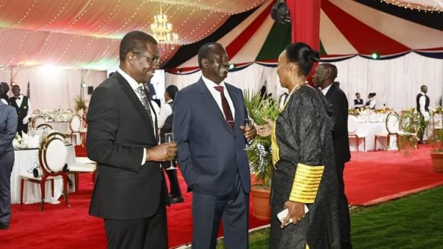 Raila Odinga attends King Charles III's State House banquet