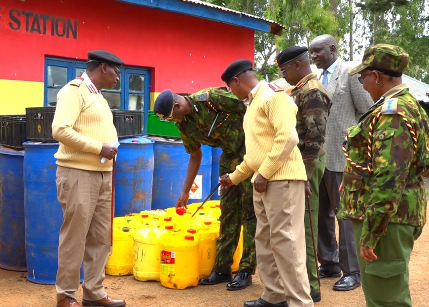 Police impound ethanol, liquor manufacturing equipment in a residential house in Kahuro