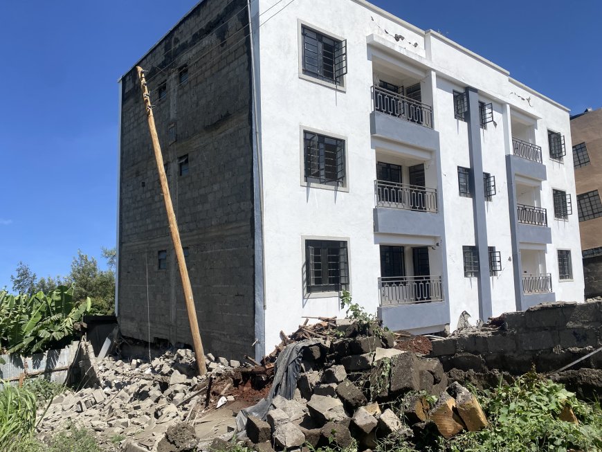 Concern as apartment block sinks in Kabete