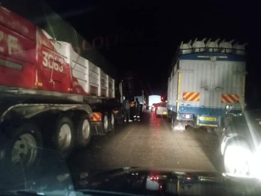 Cold night for travellers as trailer blocks Mombasa road