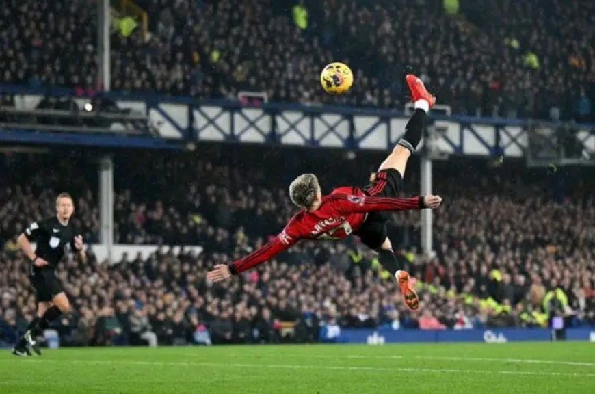 Garnacho's Bicycle Kick leads United to sweet Victory over Everton