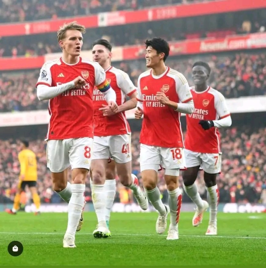 Arsenal go four points clear with wolves Victory