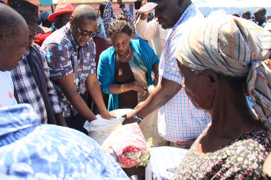 Flood victims in Nyando receive relief food