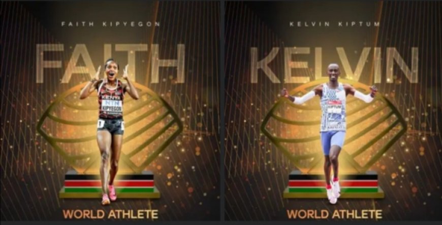 2023 World Athletics Awards ;Faith Kipyegon, Kiptum leads Kenya to major honors in Monte Carlo