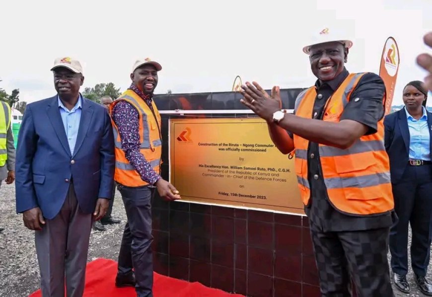 President William Ruto Commisions construction of the 12.5 km Riruta-Ngong Commuter Rail line