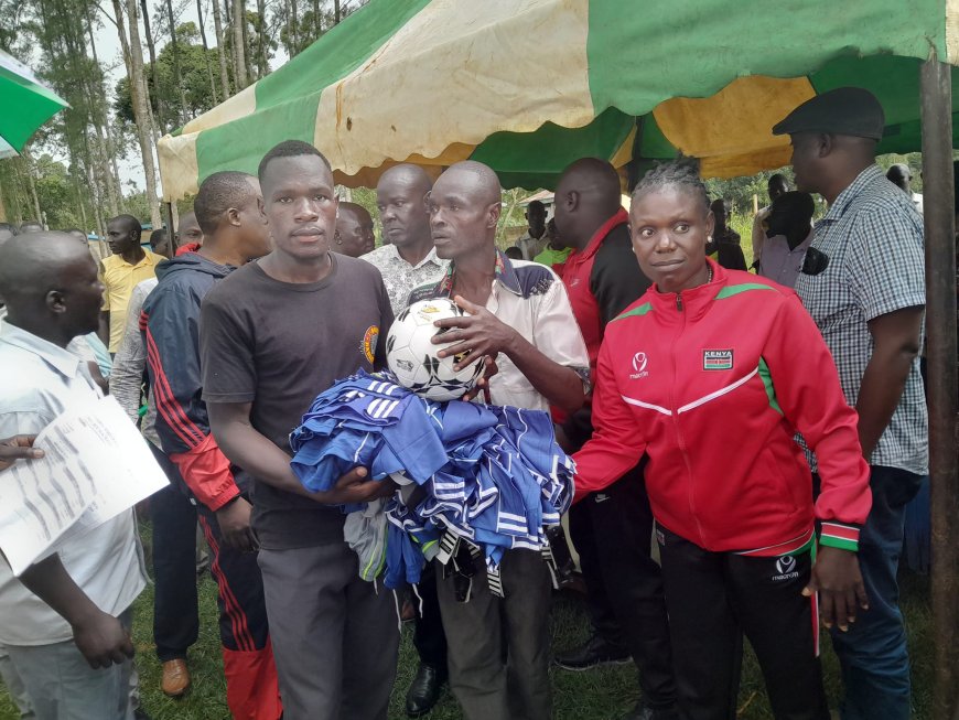 MCA gives 10 Clubs from Amukura Training Kits