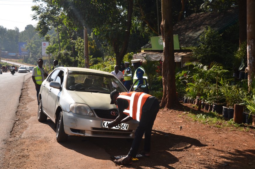 Traffic Police and NTSA mount crackdown on PSVs and Motorbikes in Nyeri