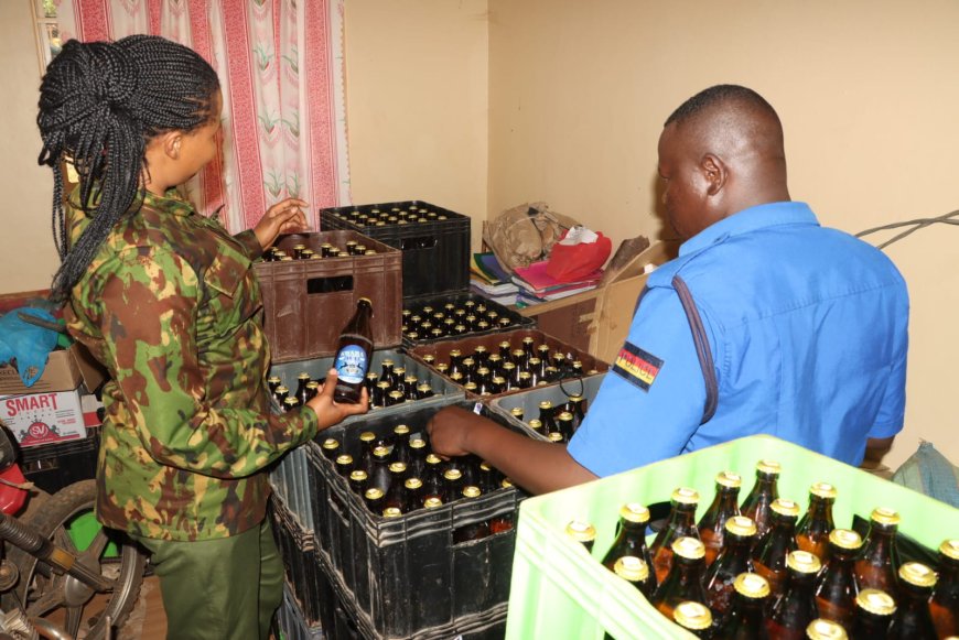 Security Officers in Embu seize Suspected Counterfeit Beer