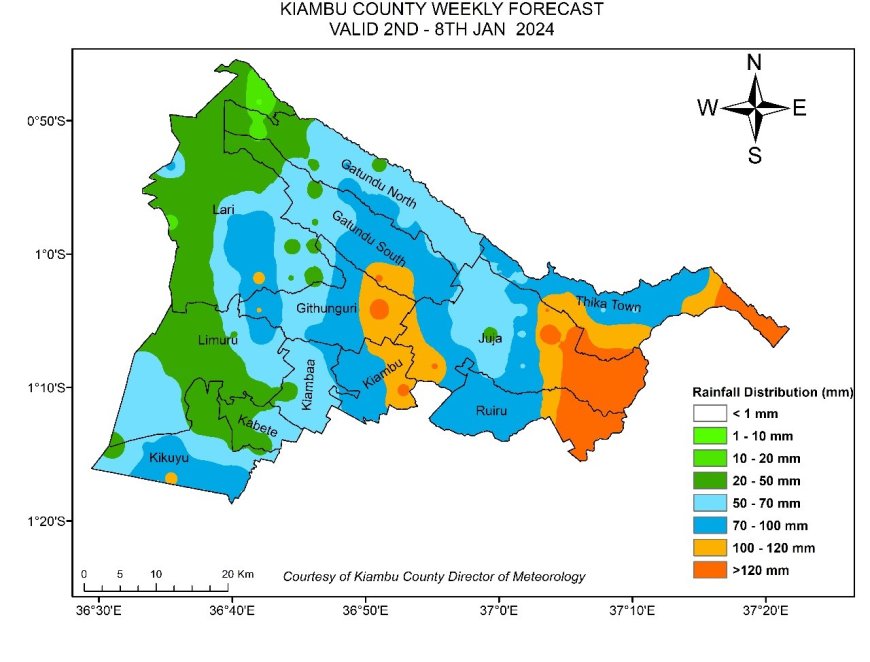 County to experience increased rainfall