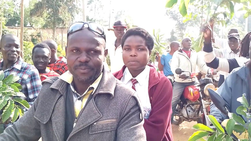 Bodaboda operators celebrate results of colleague’s daughter